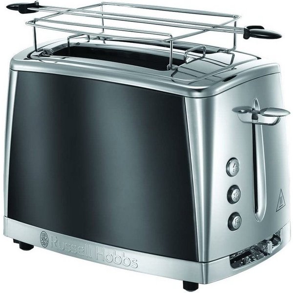 RUSSELL HOBBS Toaster Luna Moonlight Grey 23221-56 2 Schlitz Brötchenaufsatz, für 2 Scheiben, 1550 W