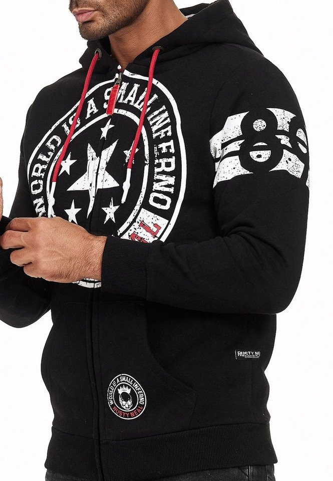 Rusty Neal Sweatjacke mit coolen Printmotiven – Bild 4 von 5