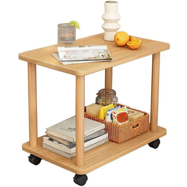 Rutaqian Beistelltisch Beistelltisch,Couchtisch, Nachttisch, Industrie-Stil,360-Grad-Drehung, Stabil und Einfache Montag Sofatisch für Schlafzimmer, Wohnzimmer,