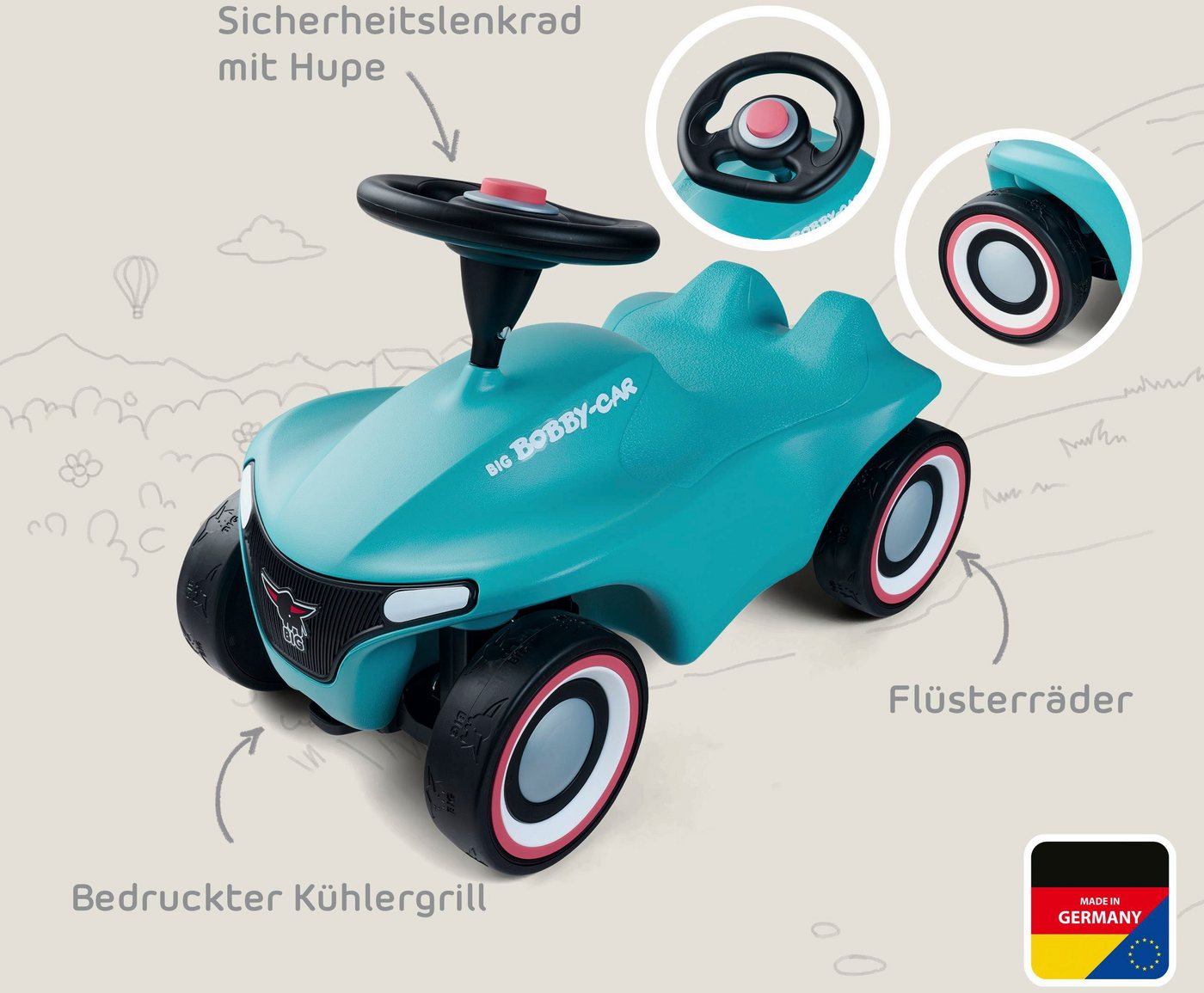 BIG Rutscherauto BIG Bobby Car Neo, Made in Germany – Bild 4 von 5