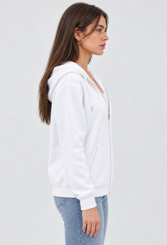 S&S Kapuzensweatjacke Damen Kapuzenpullover mit Reißverschluss Hoodie Mädchen (Packung, 1-tlg., Damen) Sweatjacke mit Reißverschluss Kapuze und Eingrifftaschen – Bild 4 von 5