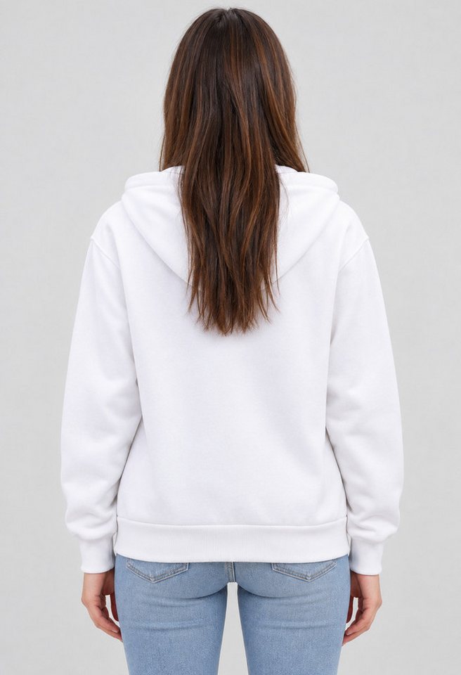 S&S Kapuzensweatjacke Damen Kapuzenpullover mit Reißverschluss Hoodie Mädchen (Packung, 1-tlg., Damen) Sweatjacke mit Reißverschluss Kapuze und Eingrifftaschen – Bild 5 von 5