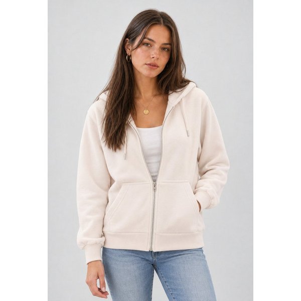 S&S Kapuzensweatjacke Damen Kapuzenpullover mit Reißverschluss Hoodie Mädchen (Packung, 1-tlg., Damen) Sweatjacke mit Reißverschluss Kapuze und Eingrifftaschen