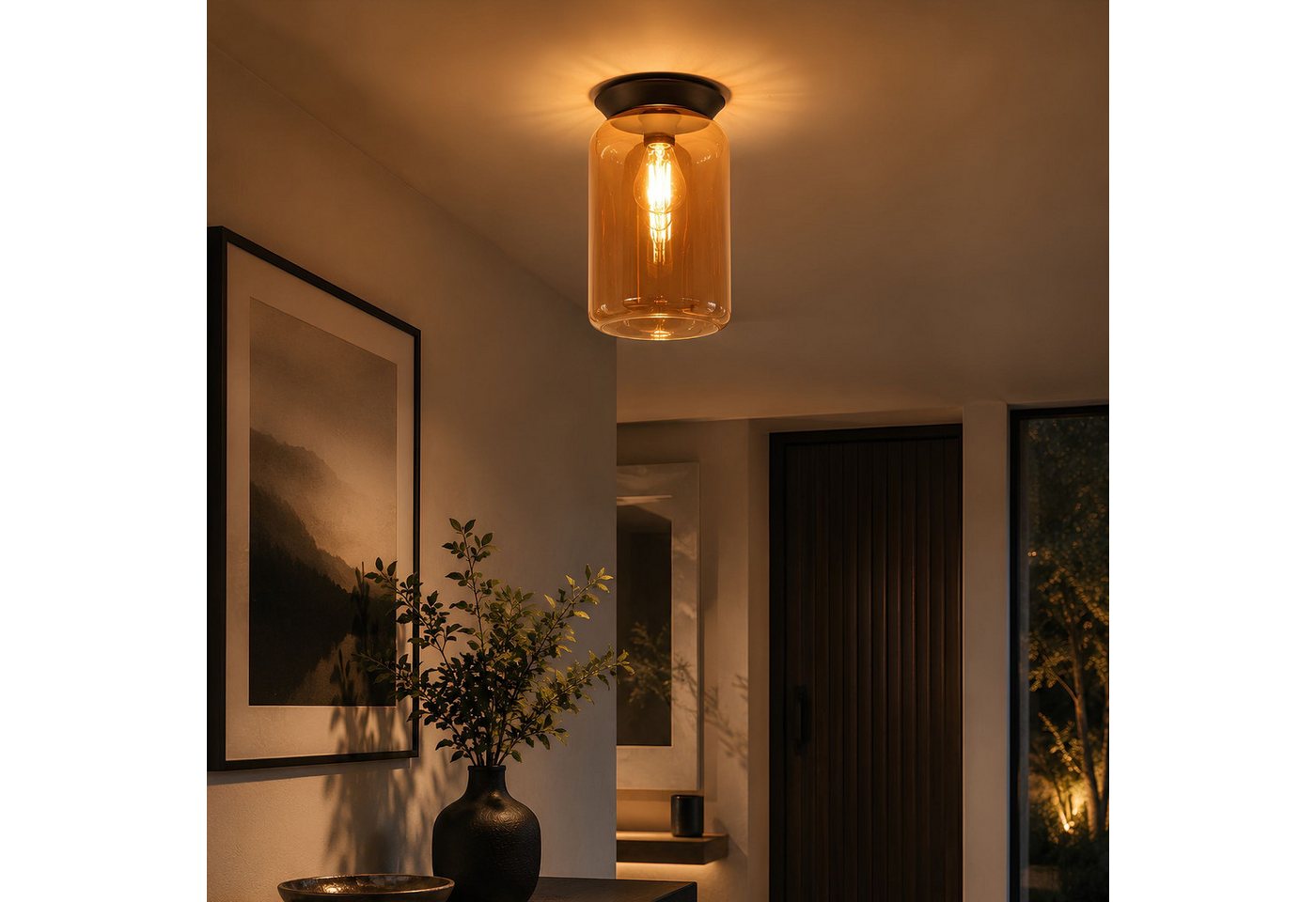 s.luce Deckenleuchte Wandlampe Deckenleuchte Cruet Up & Low Amber – Bild 2 von 5