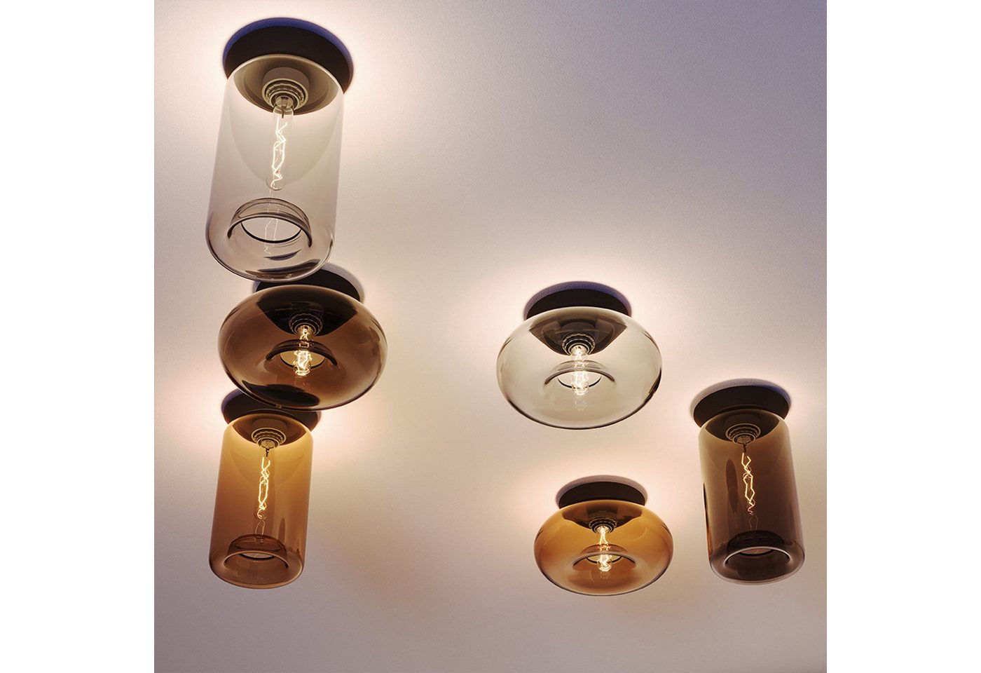 s.luce Deckenleuchte Wandlampe Deckenleuchte Cruet Up & Low Amber – Bild 5 von 5