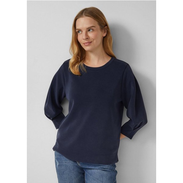 s.Oliver 3/4 Arm-Pullover Sweatshirt Sweatshirt aus Scuba mit 3/4-Arm