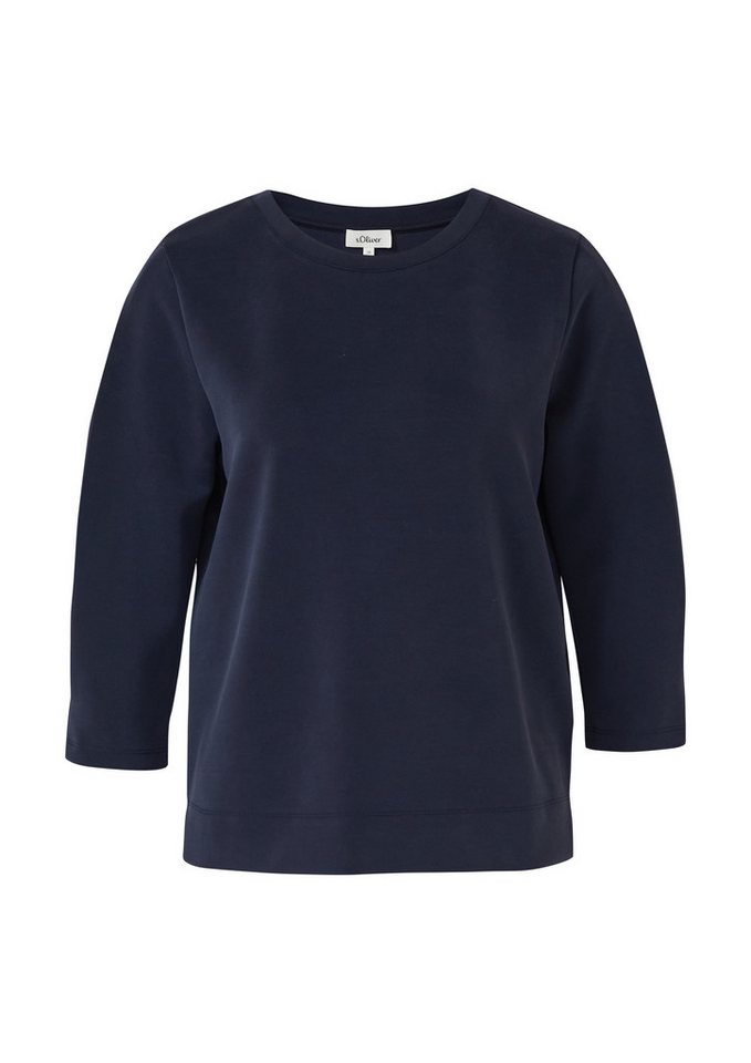s.Oliver 3/4 Arm-Pullover Sweatshirt Sweatshirt aus Scuba mit 3/4-Arm – Bild 2 von 5