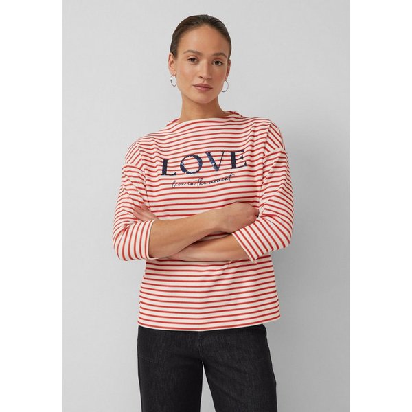 s.Oliver 3/4 Arm-Pullover Sweatshirt Strukturiertes Sweatshirt mit 3/4-Ärmeln und Artwork