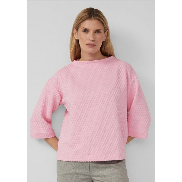 s.Oliver 3/4 Arm-Pullover Sweatshirt Strukturiertes Sweatshirt im Relaxed Fit