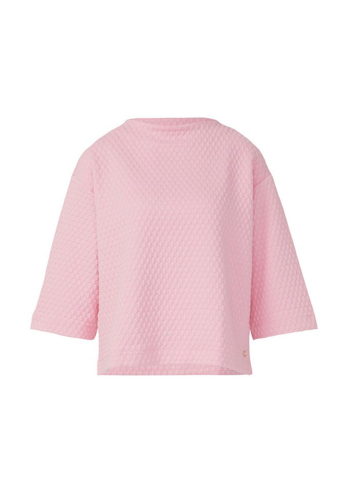 s.Oliver 3/4 Arm-Pullover Sweatshirt Strukturiertes Sweatshirt im Relaxed Fit – Bild 2 von 5