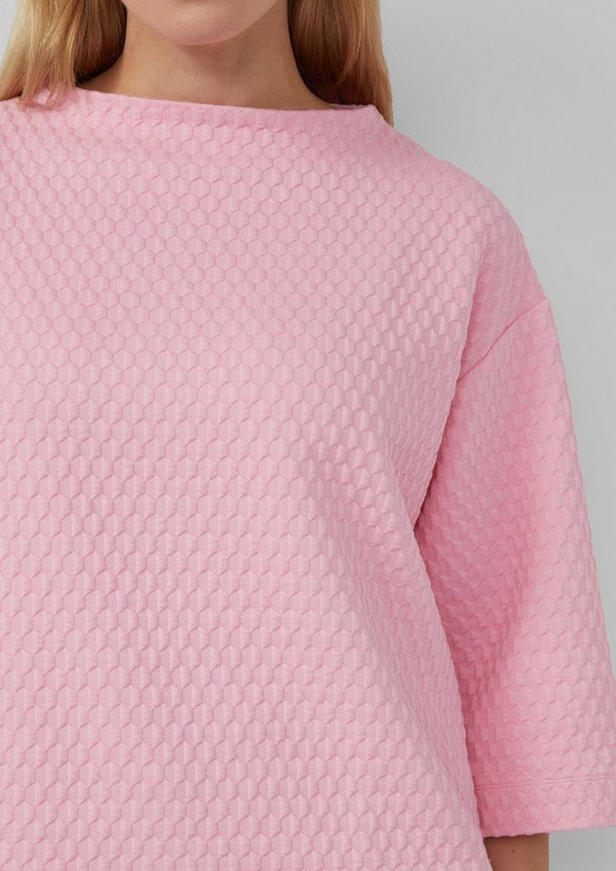 s.Oliver 3/4 Arm-Pullover Sweatshirt Strukturiertes Sweatshirt im Relaxed Fit – Bild 4 von 5