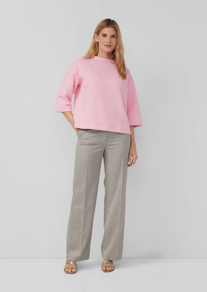 s.Oliver 3/4 Arm-Pullover Sweatshirt Strukturiertes Sweatshirt im Relaxed Fit – Bild 5 von 5