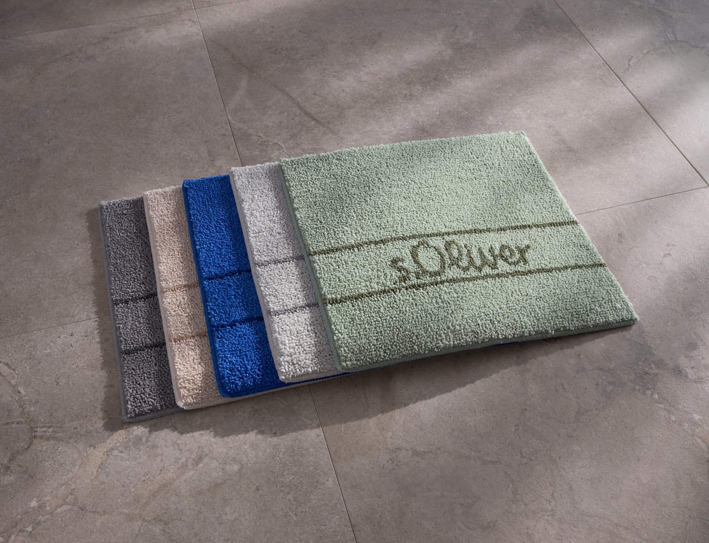 s.Oliver Badematte Allie, Badvorleger, Badezimmer Teppich, Duschvorleger, Höhe 10 mm, rutschhemmend beschichtet, schnell trocknend, strapazierfähig, Polyester,  – Bild 3 von 5