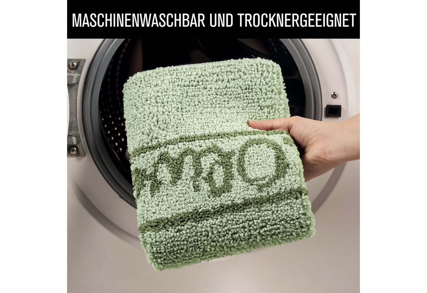 s.Oliver Badematte Allie, Badvorleger, Badezimmer Teppich, Duschvorleger, Höhe 10 mm, rutschhemmend beschichtet, schnell trocknend, strapazierfähig, Polyester,  – Bild 5 von 5
