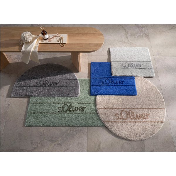 s.Oliver Badematte Allie, Badvorleger, Badezimmer Teppich, Duschvorleger, Höhe 10 mm, rutschhemmend beschichtet, schnell trocknend, strapazierfähig, Polyester, 