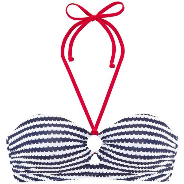 s.Oliver Bandeau-Bikini-Top Elain, mit kontrastfarbigem Zierring