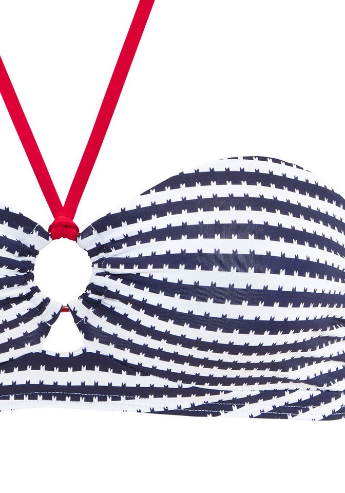 s.Oliver Bandeau-Bikini-Top Elain, mit kontrastfarbigem Zierring – Bild 3 von 4