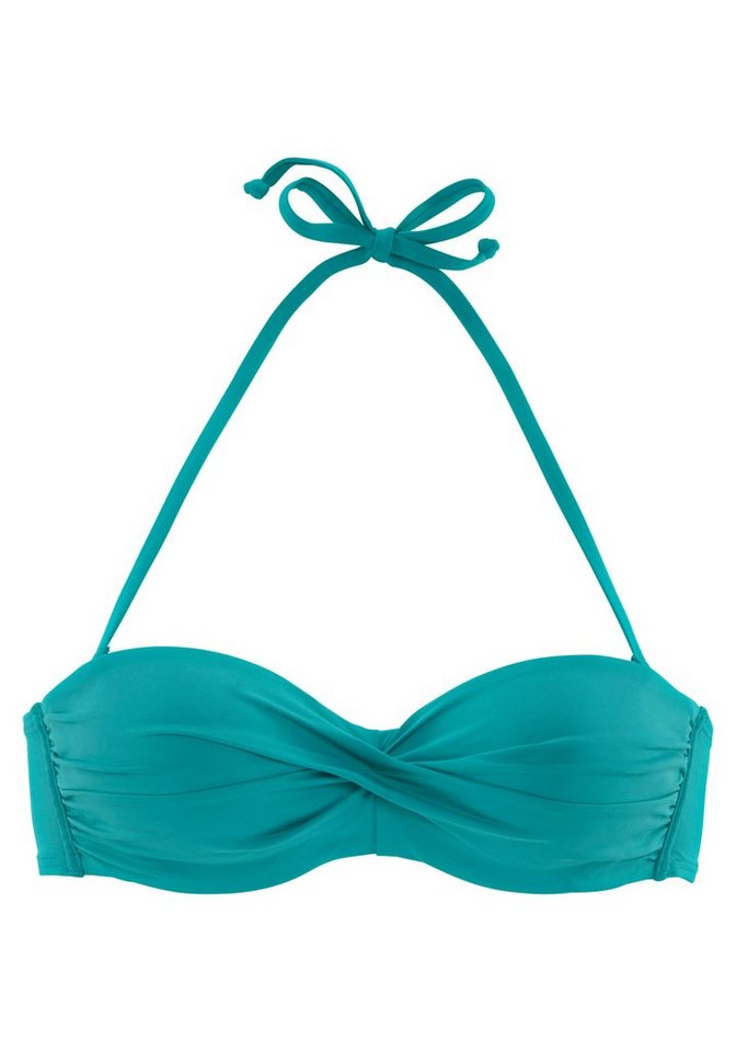 s.Oliver Bandeau-Bikini-Top Spain, in unifarben mit Wickeloptik – Bild 2 von 5