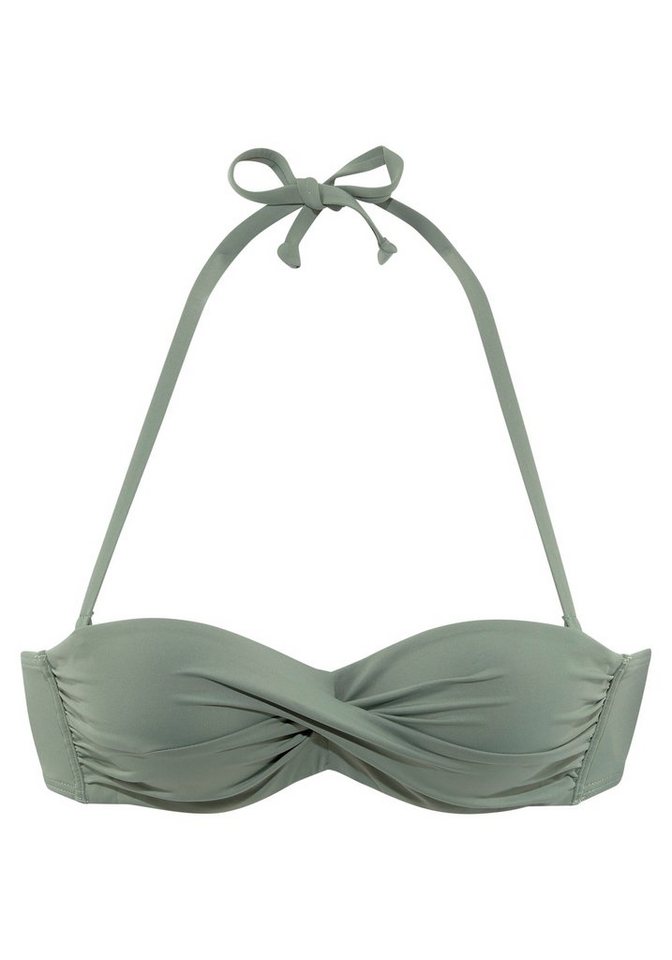 s.Oliver Bandeau-Bikini-Top Spain, in unifarben mit Wickeloptik – Bild 2 von 4