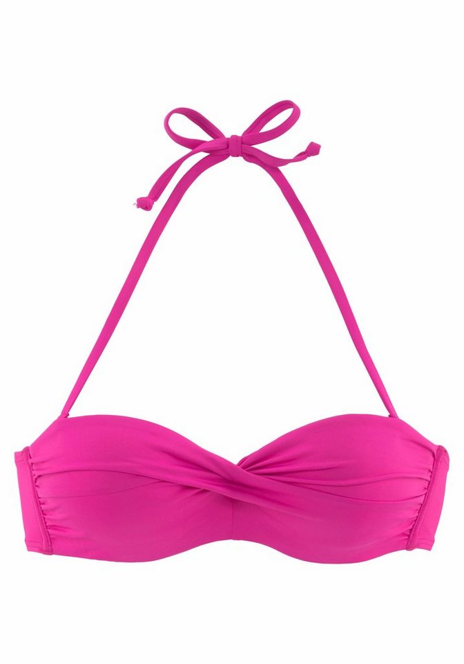 s.Oliver Bandeau-Bikini-Top Spain, in unifarben mit Wickeloptik – Bild 2 von 5