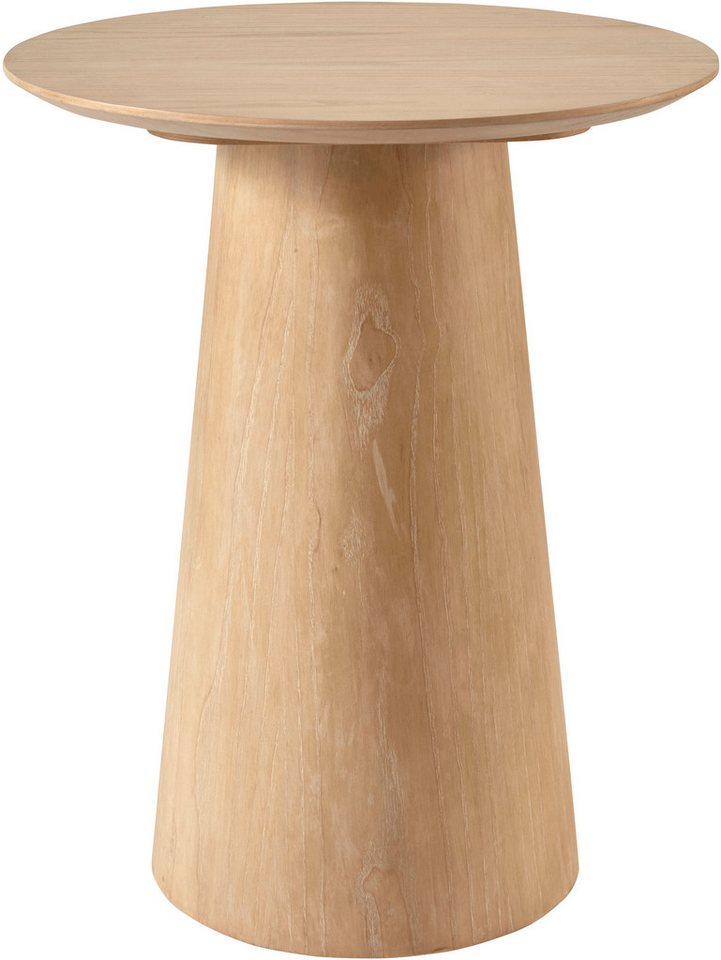 s.Oliver Beistelltisch Hemmon, mit massivem Eschenfuß, edler Echtholzplatte, Durchmesser 50 cm – Bild 2 von 5