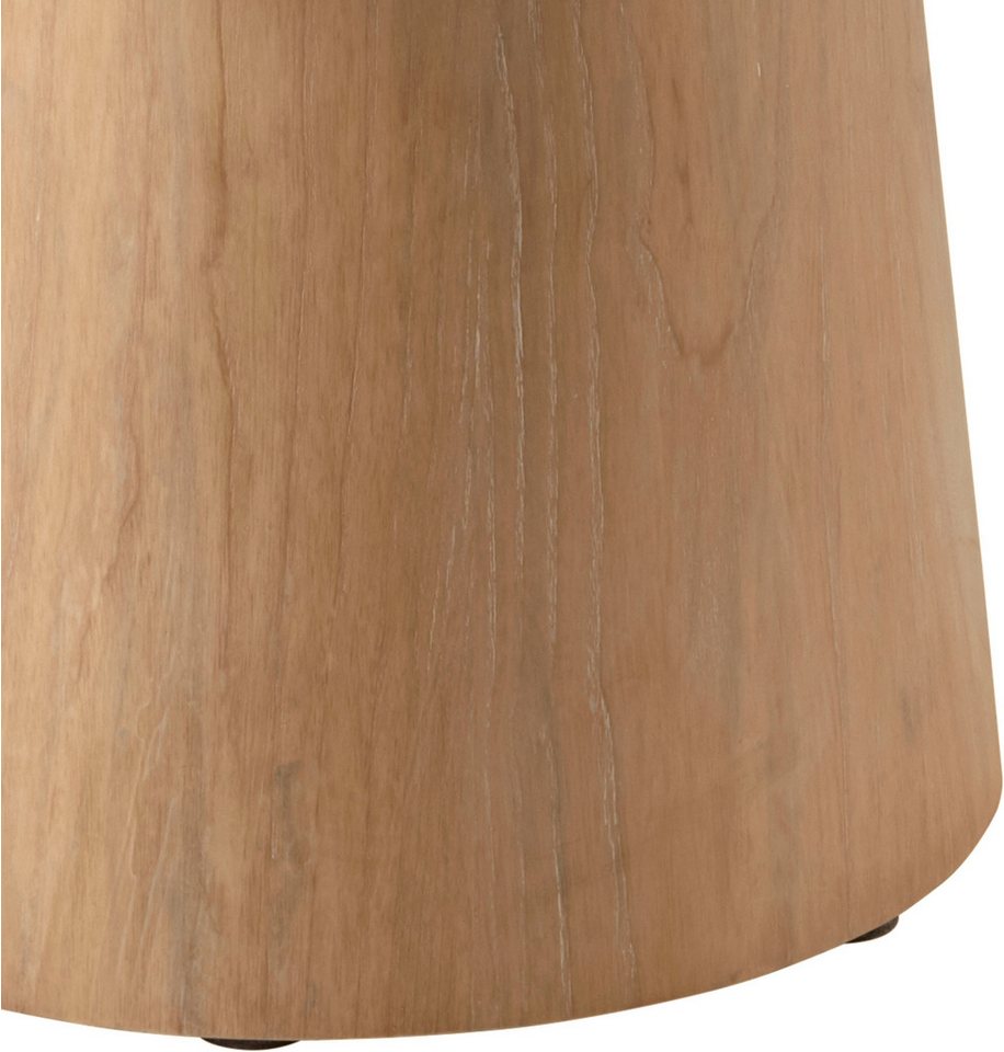 s.Oliver Beistelltisch Hemmon, mit massivem Eschenfuß, edler Echtholzplatte, Durchmesser 50 cm – Bild 4 von 5