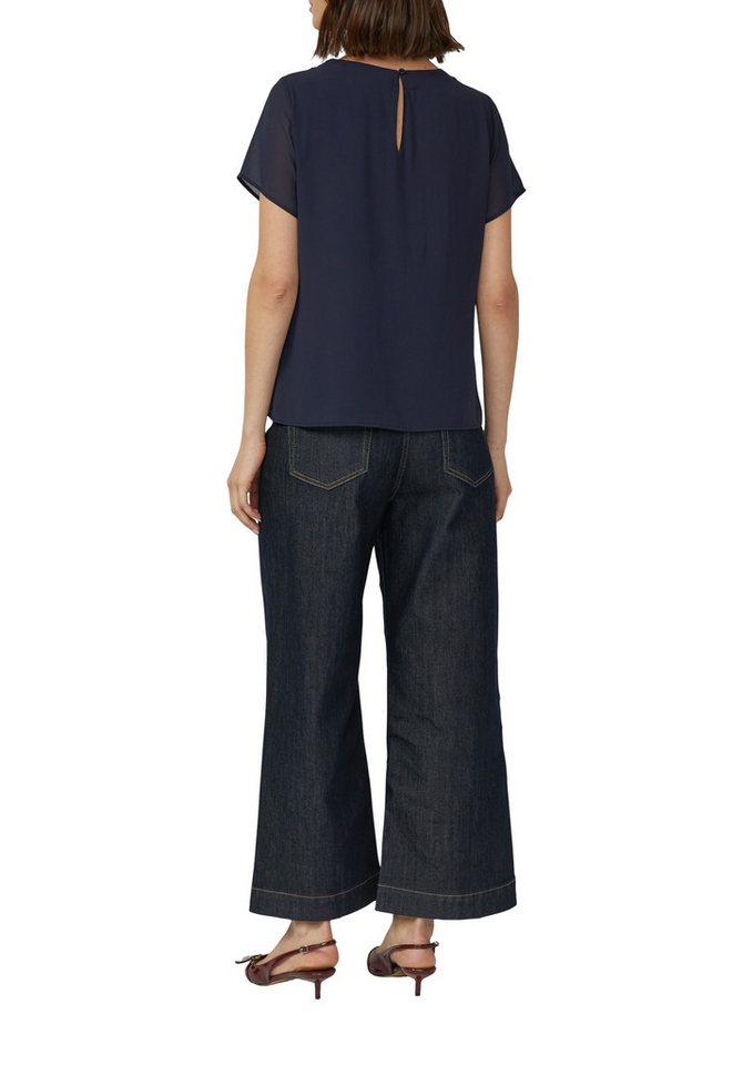 s.Oliver BLACK LABEL Kurzarmbluse Bluse - Kurzarmbluse - Blusenshirt – Bild 4 von 5