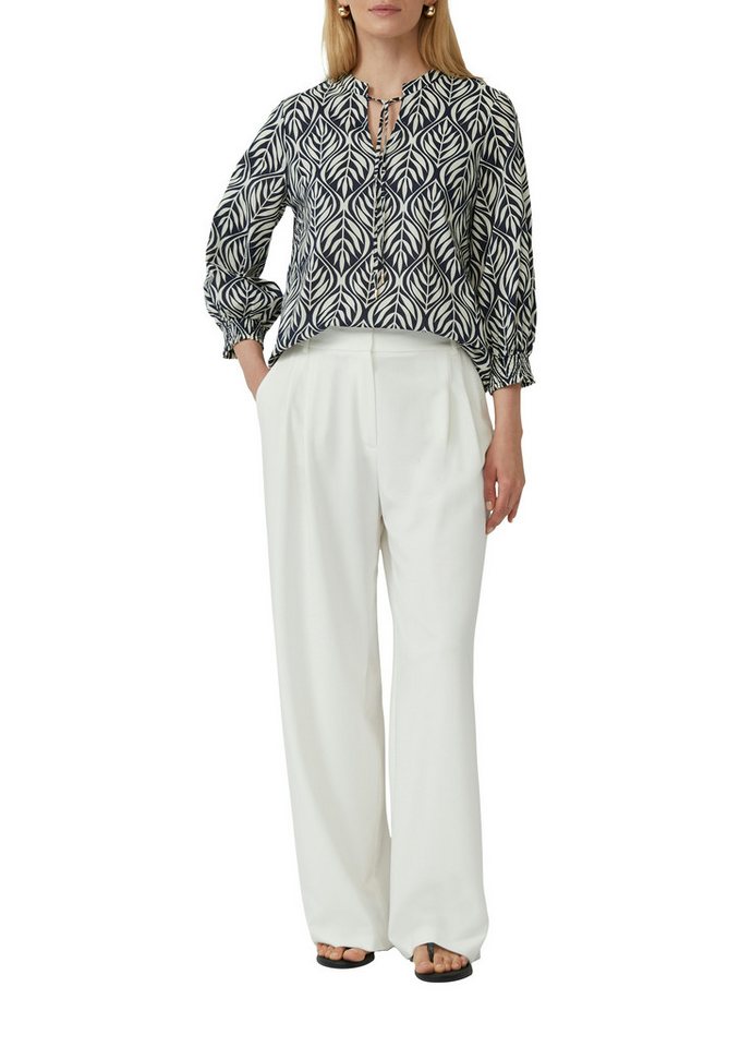 s.Oliver BLACK LABEL Langarmbluse mit All-Over Print – Bild 3 von 4