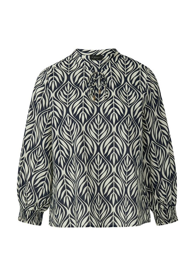 s.Oliver BLACK LABEL Langarmbluse mit All-Over Print – Bild 4 von 4