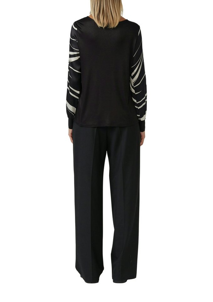 s.Oliver BLACK LABEL Langarmshirt mit All-Over Print – Bild 3 von 5