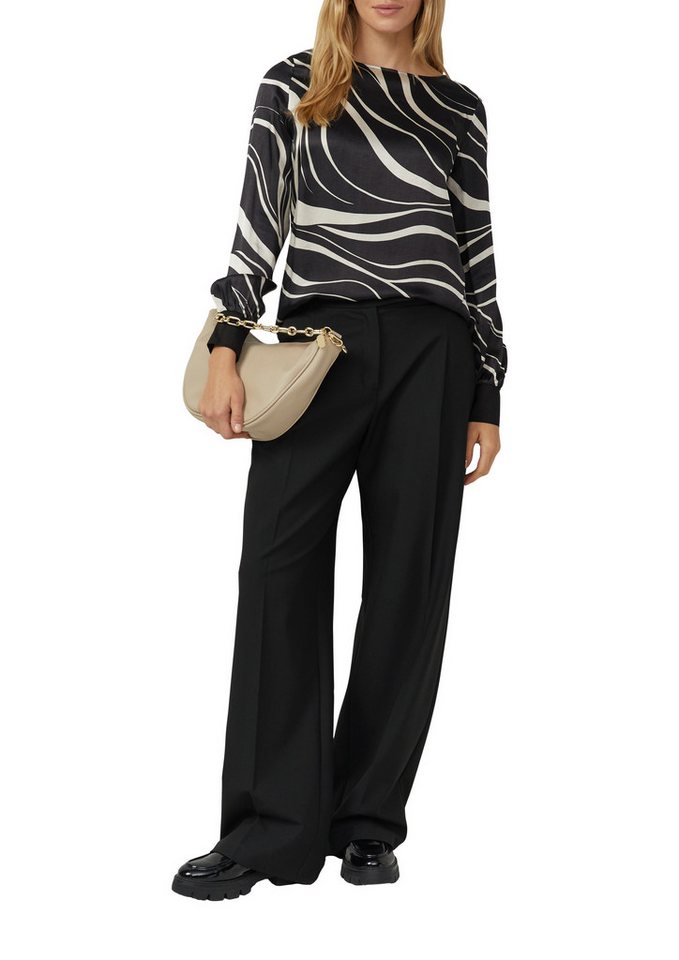 s.Oliver BLACK LABEL Langarmshirt mit All-Over Print – Bild 5 von 5