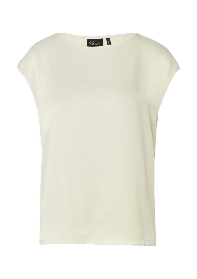 s.Oliver BLACK LABEL Rundhalsshirt mit Stretchanteil – Bild 4 von 4
