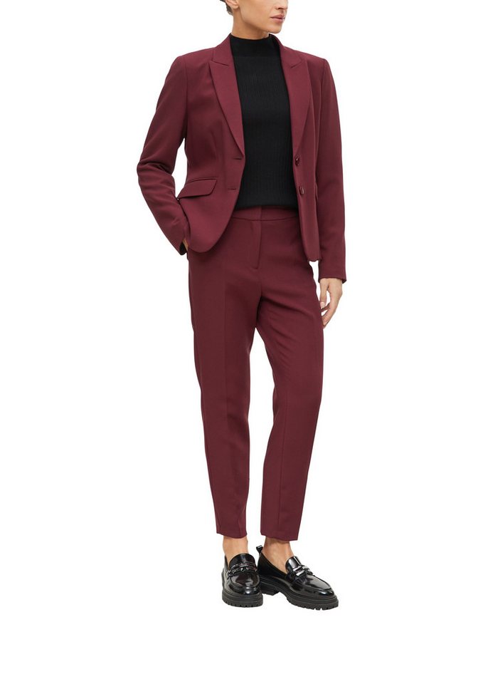 s.Oliver BLACK LABEL Stoffhose mit elastischem Bund und Bundfalten / Viskose-Stretch – Bild 3 von 3