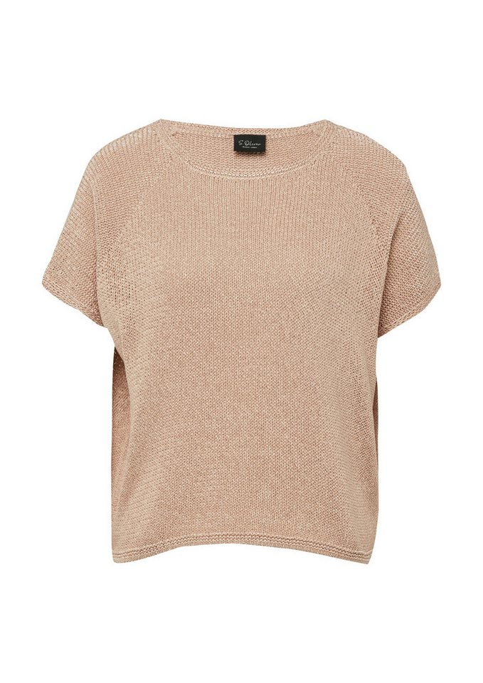 s.Oliver BLACK LABEL Strickpullover Halbarm mit Rundhals – Bild 4 von 4