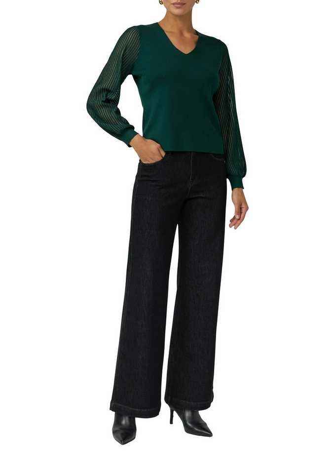 s.Oliver BLACK LABEL Strickpullover mit V-Ausschnitt – Bild 2 von 4