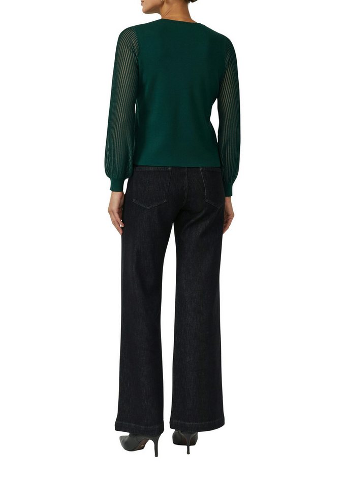 s.Oliver BLACK LABEL Strickpullover mit V-Ausschnitt – Bild 3 von 4