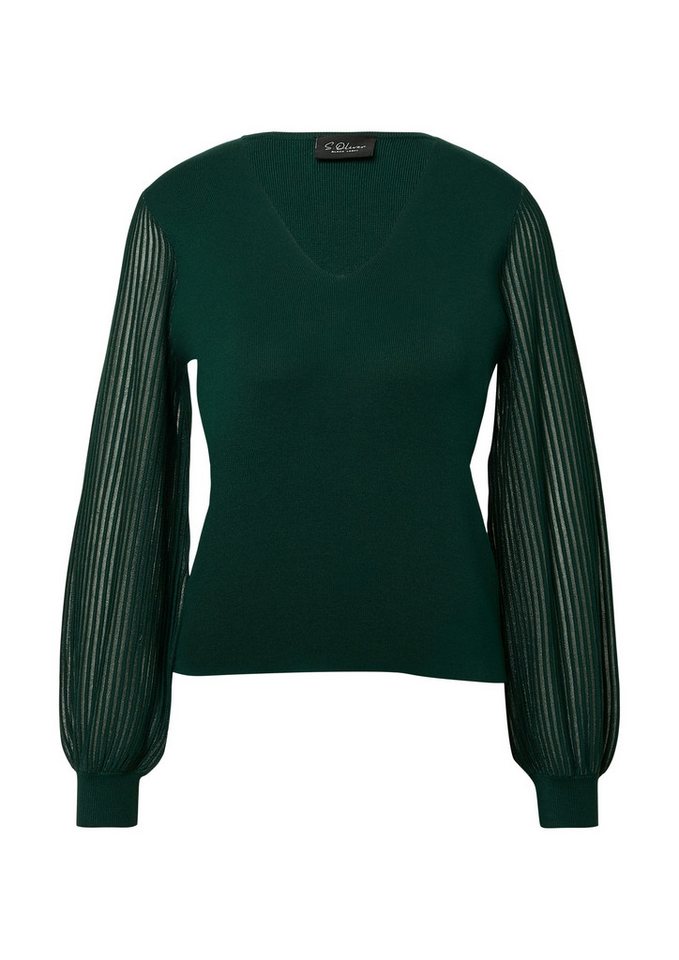 s.Oliver BLACK LABEL Strickpullover mit V-Ausschnitt – Bild 4 von 4