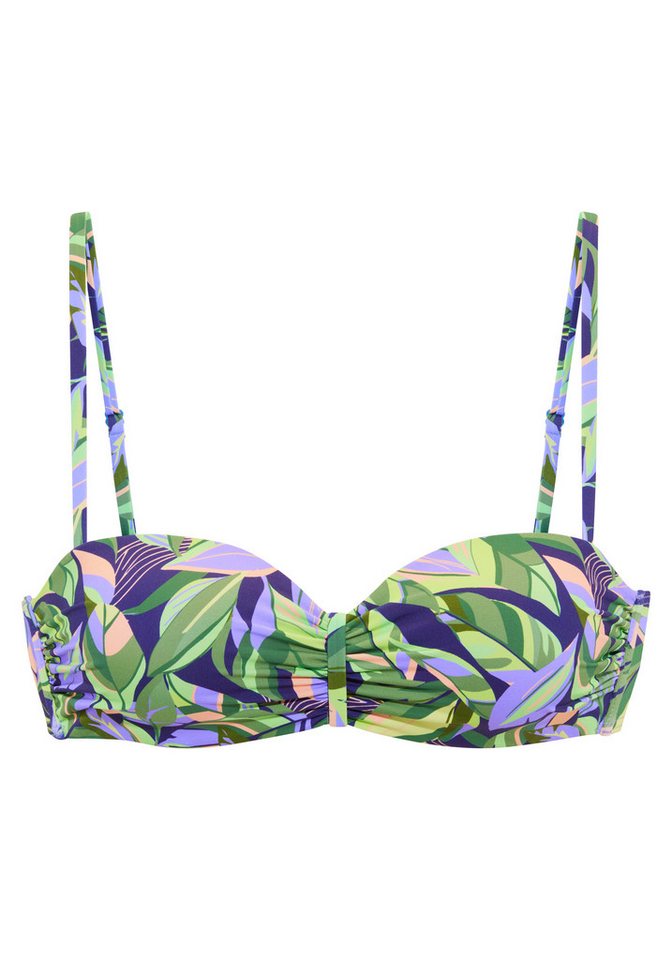 s.Oliver Bügel-Bandeau-Bikini-Top Avin, mit modernem Allover-Print – Bild 2 von 5
