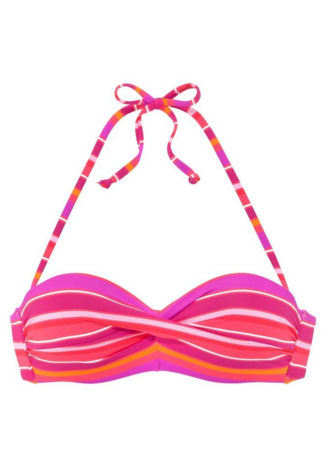 s.Oliver Bügel-Bandeau-Bikini-Top Fun, im trendigen Streifen-Design – Bild 2 von 5