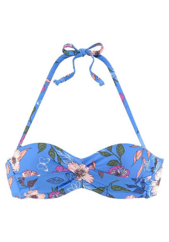 s.Oliver Bügel-Bandeau-Bikini-Top Maya, mit floralem Design und Wickel-Optik – Bild 2 von 5