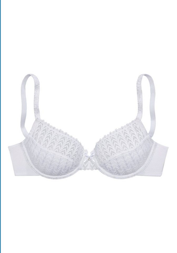 s.Oliver Bügel-BH, BH mit Bügel, Spitzen-BH, Lilou als Dessous-Set kombinierbar, in dezent transparenter Optik, Dessous – Bild 2 von 5