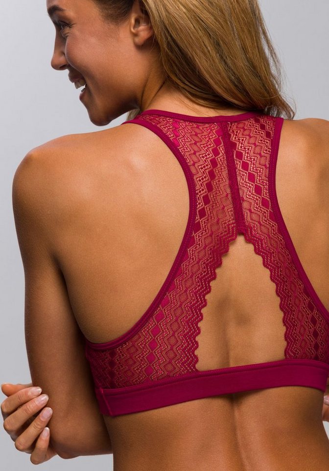 s.Oliver Bustier aus elastischer Baumwolle mit grafischer Spitze – Bild 4 von 5