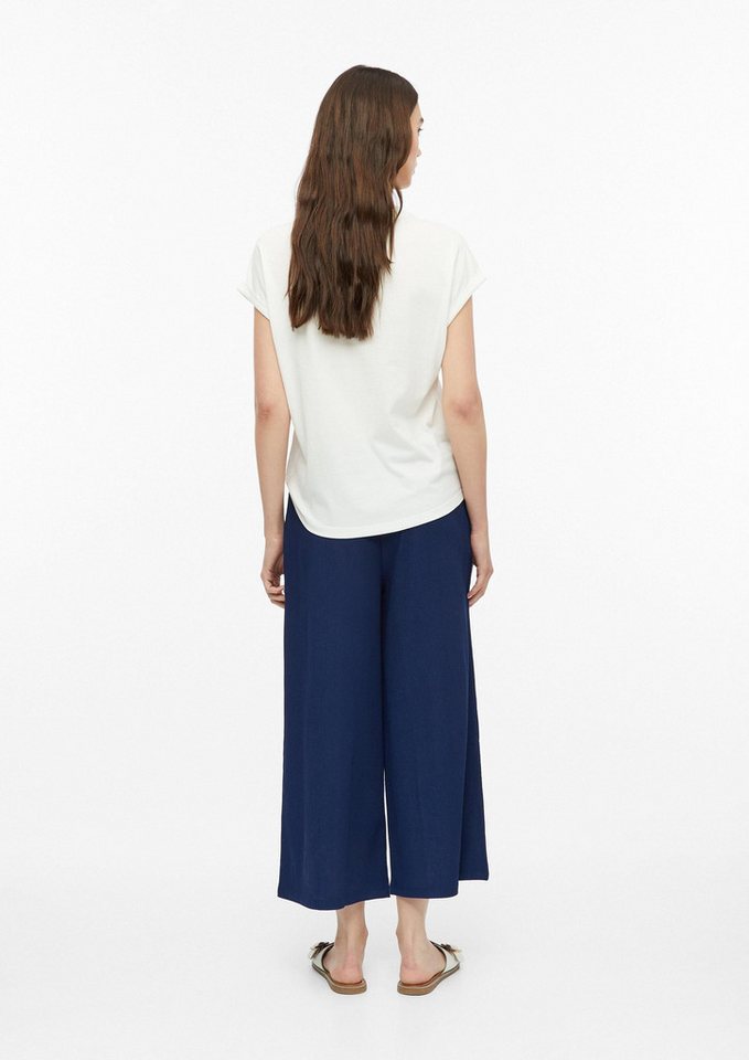 s.Oliver Culotte Hose Strukturierte Culotte mit Elastikbund – Bild 3 von 5