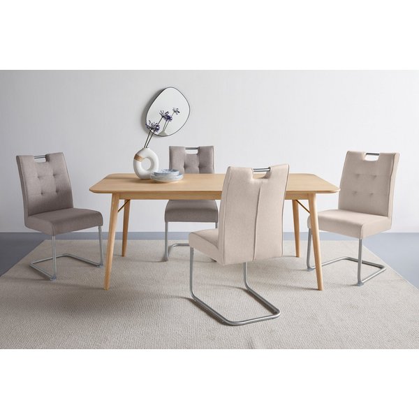 s.Oliver Freischwinger Ciella (Set, 2 St), mit hochwertiger 3D-Steppung und Taschenfederkern, Edelstahlgestell