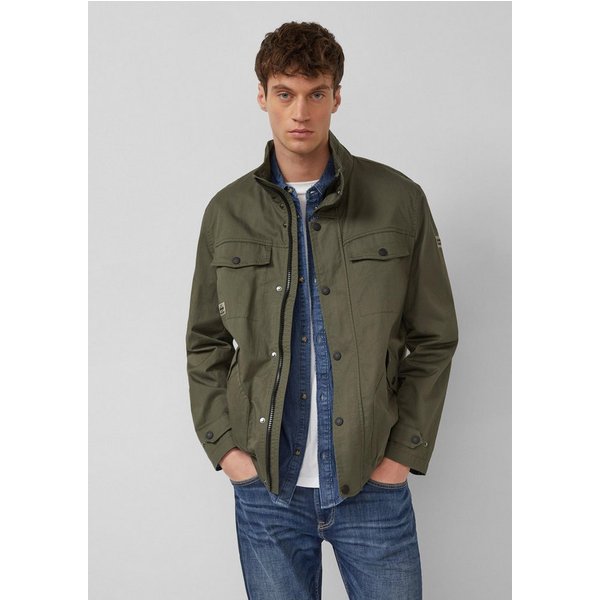 s.Oliver Funktionsjacke Outdoor-Jacke Baumwolljacke mit Twill-Struktur und aufgesetzten Taschen