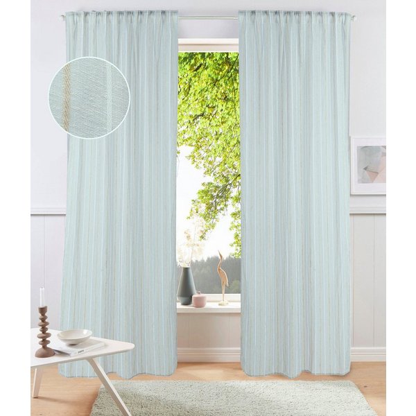 s.Oliver Gardine AMEERA, 1 Stück, halbtransparent, Leinen (1 St), halbtransparent, mit Leinen, Schal, Wohnzimmer, Schlafzimmer, Vorhang