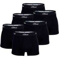 S.OLIVER s.Oliver Herren Boxershorts, 6er Pack - Boxerbrief, Baumwoll-Stretch, Größe XL in Schwarz