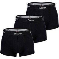 S.OLIVER s.Oliver Herren Boxershorts, 3er Pack - Trunks, Hipsters, Baumwoll-Stretch, Größe M in Schwarz