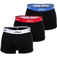 S.OLIVER s.Oliver Herren Boxershorts, 3er Pack - Trunks, Hipsters, Baumwoll-Stretch, Größe XXL in Schwarz