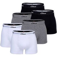 S.OLIVER s.Oliver Herren Boxershorts, 6er Pack - Boxerbrief, Baumwoll-Stretch, Größe XXL in Grau